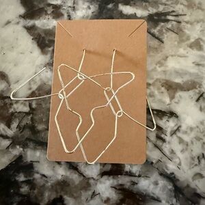 Butterfly Paper Clip Earrings- Silver